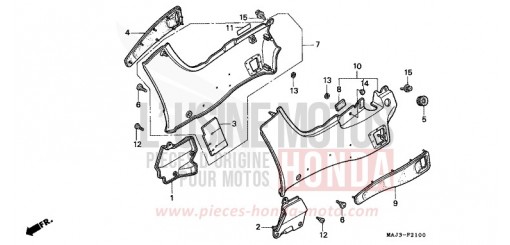 SIDE COVER ST1100AT de 1996